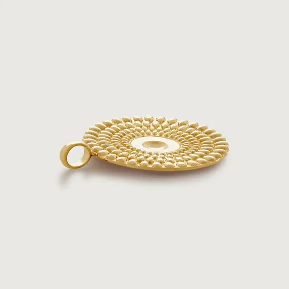 Monica Vinader Juno Disc Pendant 18k Gold Vermeil - Picture 3 of 9
